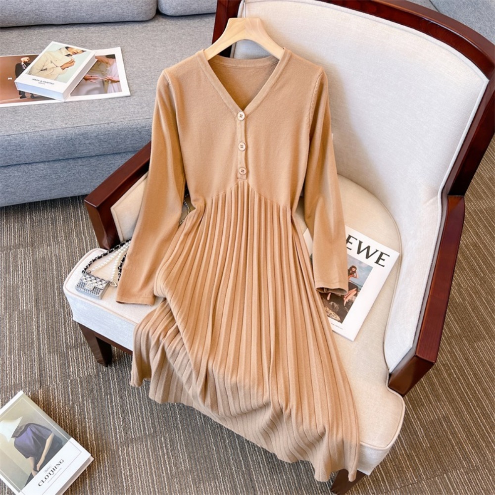 Winter Clothing Line - Vestidos informales elegantes con cuello en