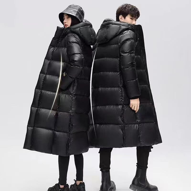 Puffer Jacket Women Down - Chaqueta de plumón con capucha para
