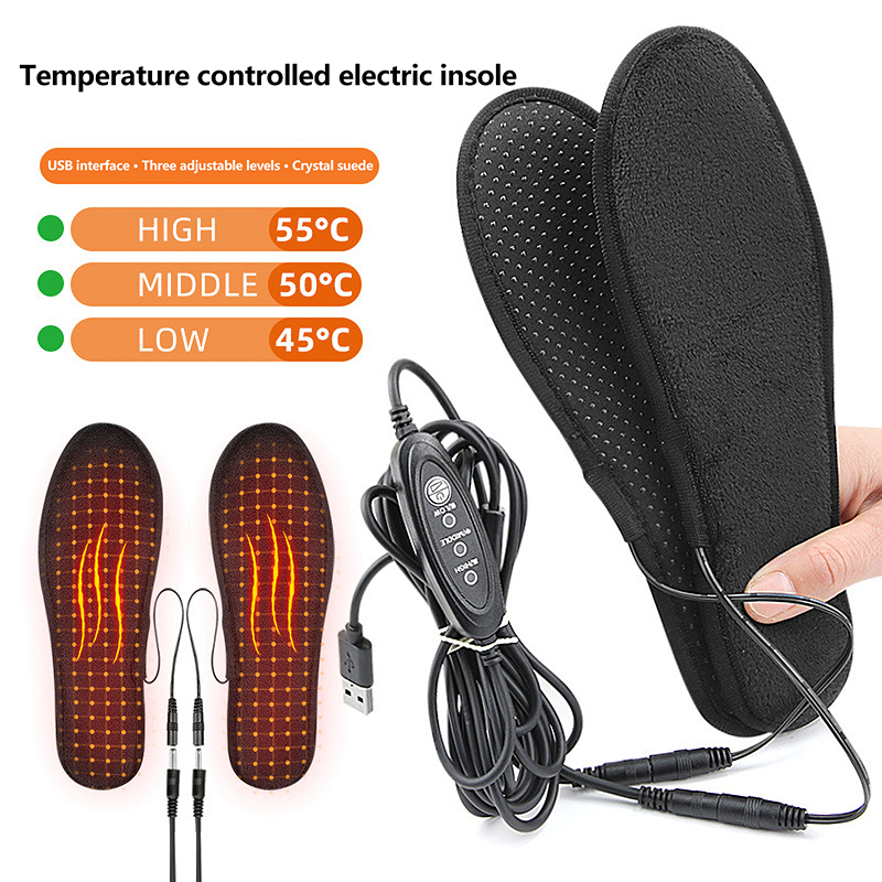 Heated Insole Rechargeable - Plantillas de zapatos calentadas por USB,