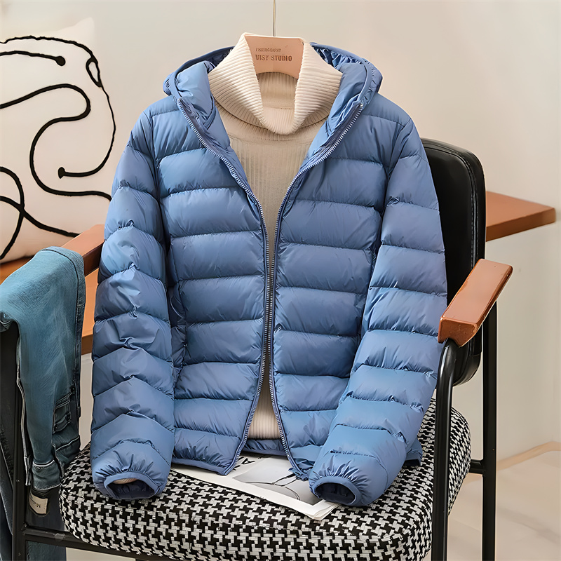 Puffer Jacket Women Down - Chaquetas acolchadas ajustadas coreanas con capucha
