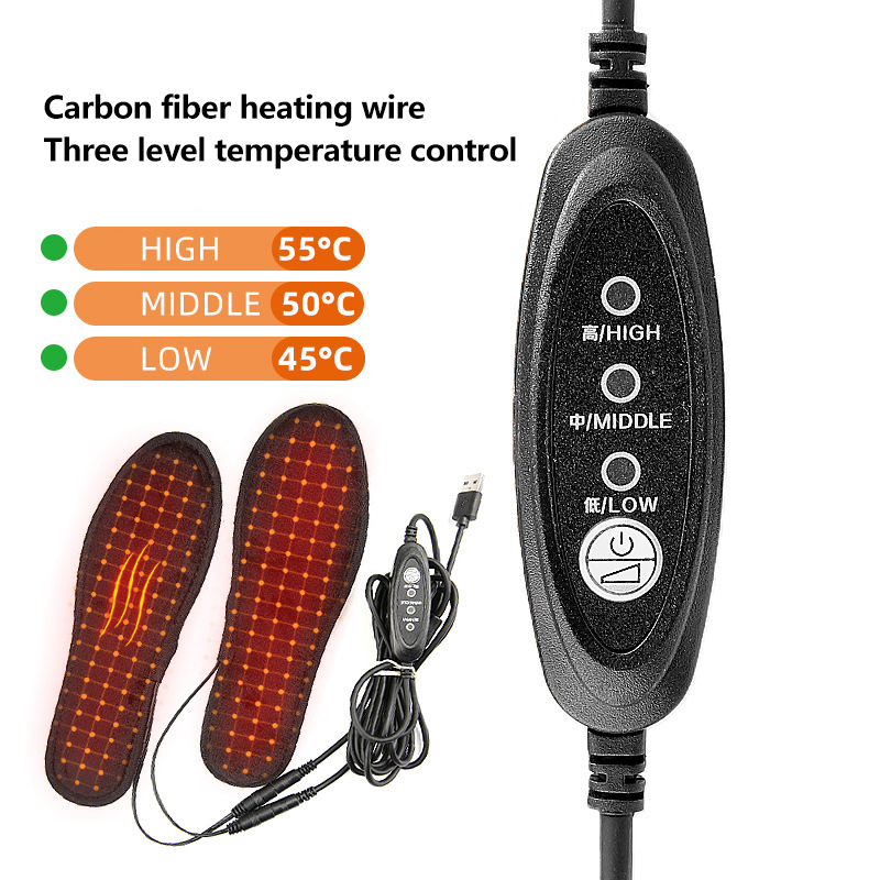 Heated Insole Rechargeable - Plantillas de zapatos calentadas recargables USB