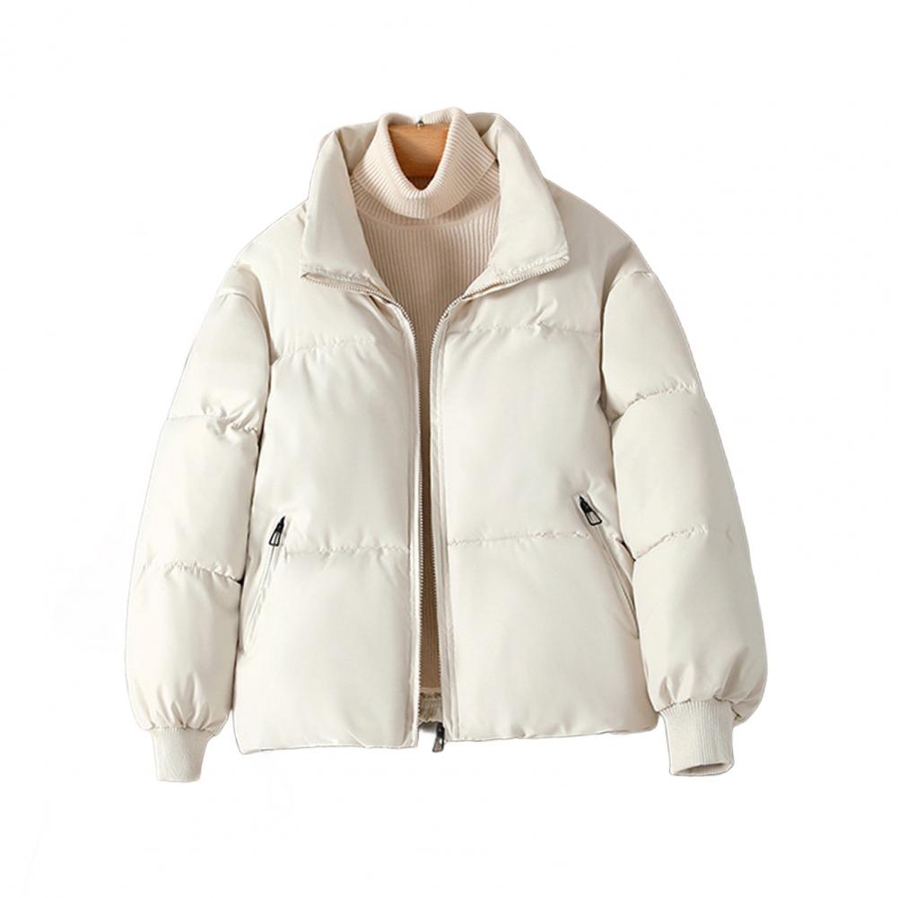 Puffer Jacket Women Down - Chaqueta acolchada de poliéster para mujer,