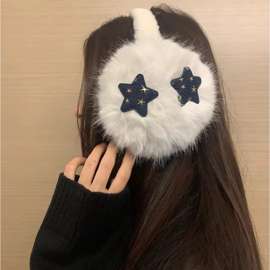 Winter Clothing Earmuffs - Orejeras de estrella brillantes para mujer,