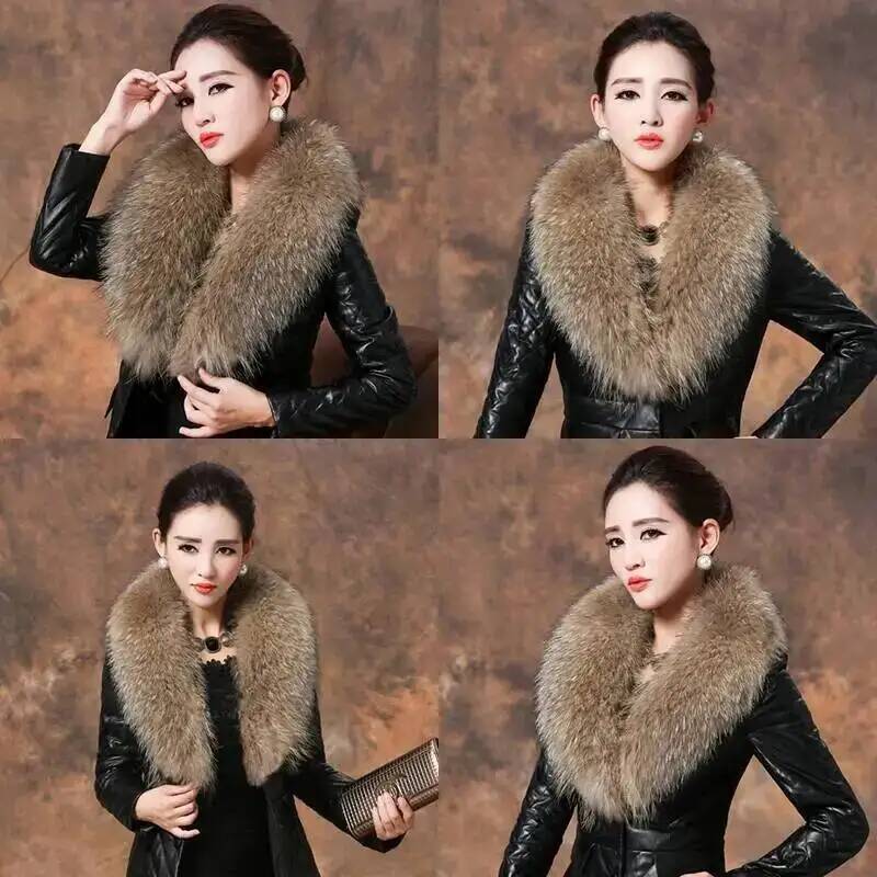 Bufanda de piel de mapache Nat - Winter Clothing Color reseña y precio