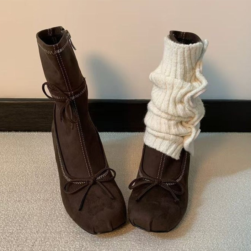Botas de tacón alto con lazo p - Winter Clothing For Women reseña y precio