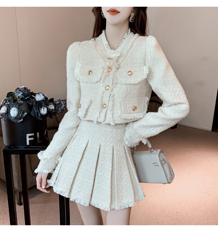 Conjunto de chaqueta y falda a - Winter Clothing Line reseña y precio