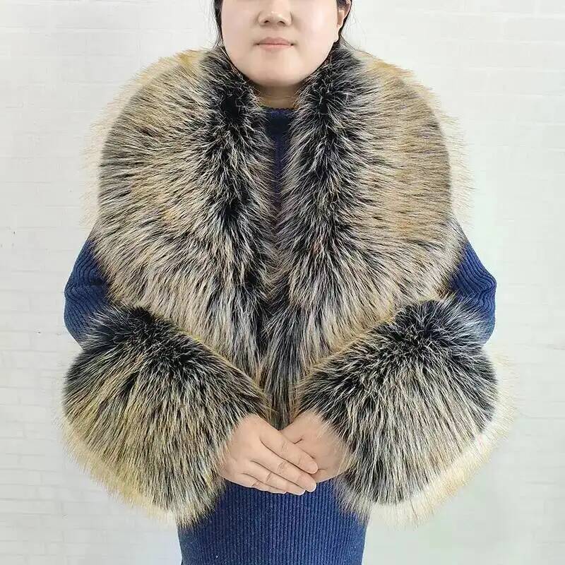 Bufanda grande de piel de zorr - Winter Clothing Color reseña y precio