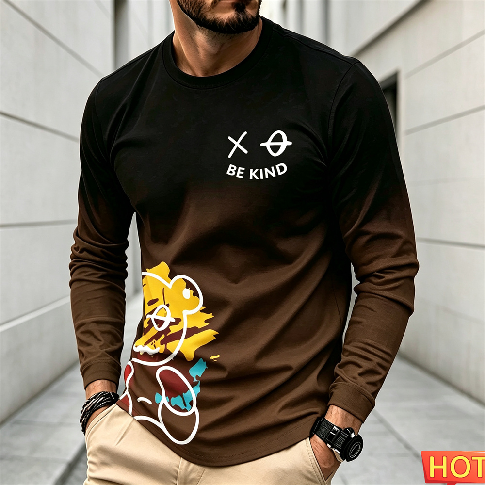 Camiseta informal de manga lar - Winter Clothing For reseña y precio
