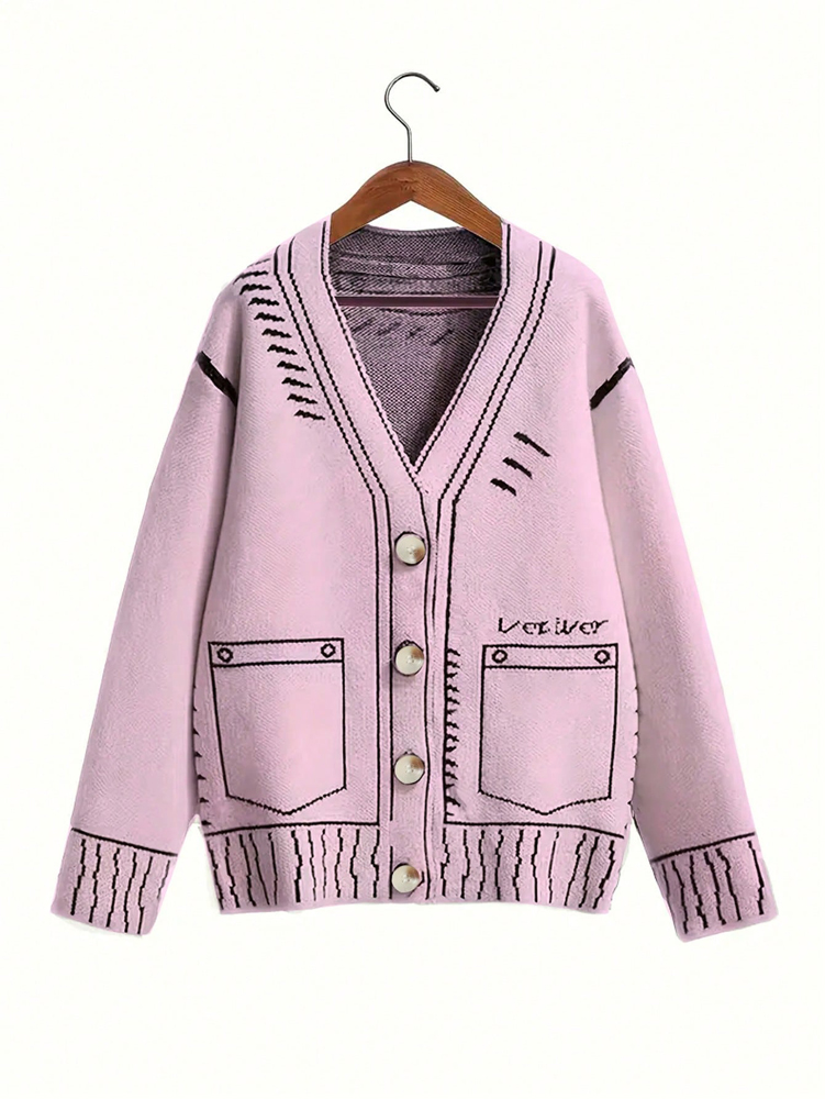 Cárdigan con botones de talla  - Winter Clothing Line reseña y precio