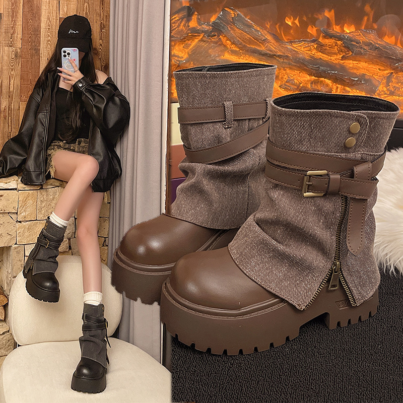 Botines para Mujer, Estilo Vaq - Winter Clothing For Women reseña y precio