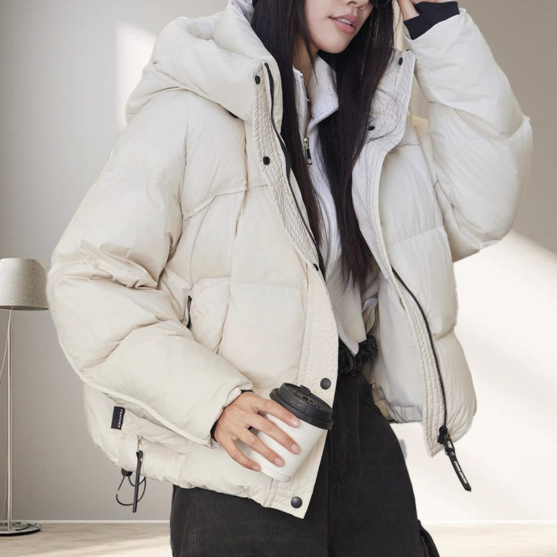 Chaqueta corta de plumón de pa - Puffer Jacket Women Down reseña y precio