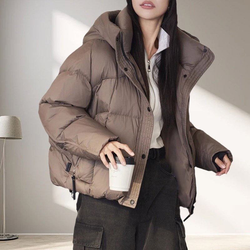 Chaqueta corta de plumón de pa - Puffer Jacket Women Down reseña y precio