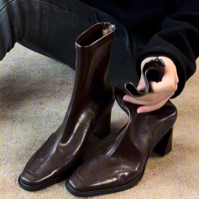 Botines de tacón alto para muj - Winter Clothing For Women reseña y precio